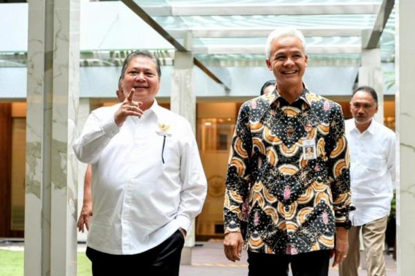 Airlangga Hartarto dan Ganjar Bahas Proyek Strategis