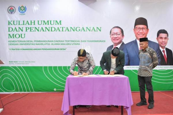 Kemendes PDTT-Unutara Kerja Sama Percepat Pembangunan Desa