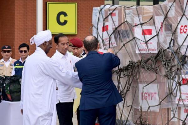 Jokowi Lepas Bantuan Kemanusian ke Palestina dan Sudan