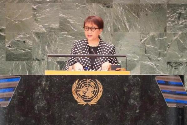 Hadiri Konferensi di Markas PBB, Menlu Retno Sampaikan Pesan Ini