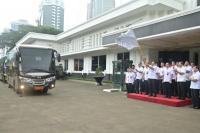 Kemhan Lepas 910 Pegawai Mudik Gratis Lebaran