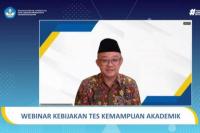 Mendikdasmen Abdul Mu`ti dalam webinar bertajuk Kebijakan Tes Kemampuan Akademik yang digelar BSKAP Kemendikdasmen, Jumat (Foto: Ist/Humas Kemendikdasmen)