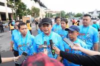Wakil Menteri Transmigrasi (Wamentrans) Viva Yoga Mauladi usai melepas peserta Transmigrasi Yogja Fun Run, di Stadion Maguwoharjo, Yogyakarta, Sabtu (Foto: HUmas Kementrans)
