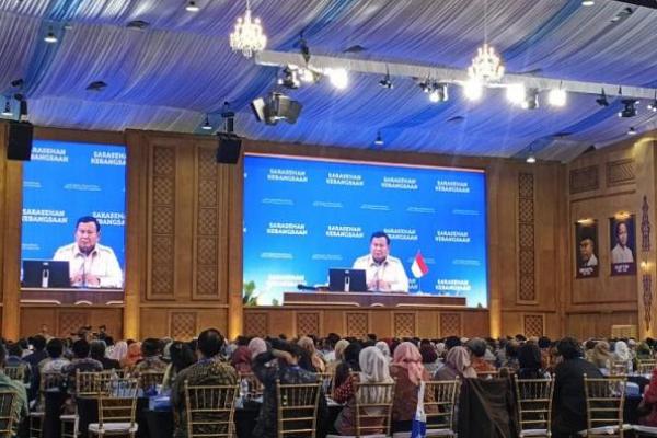 Presiden RI Prabowo Subianto saat menyampaikan arahan dalam penutupan Sarasehan Kebangsaan Konvensi Sains, Teknologi, dan Industri Indonesia (KSTI) Tahun 2026 di Jakarta (Foto: Habib/Jurnas.com) 
