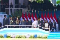 Ketua DPR RI, Puan Maharani menghadiri upacara peringatan ke-80 Hari Bhayangkara Tahun 2026. (Foto: dpr.go.id)