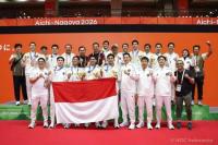 Tim Bulu Tangkis Indonesia yang berlaga di ajang Asian Games Aichi-Nagoya 2026 (Foto: Antara)